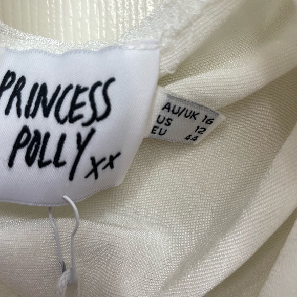 NWT Princess Polly Loriella Ring Detail Crop Top White - Picture 5 of 6